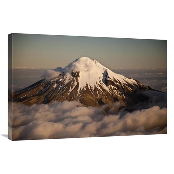 Global Gallery Mount Taranaki Showing Western Flanks of Dormant Volcano Above Clouds - New Zealand Art Print - Colin Monteath
