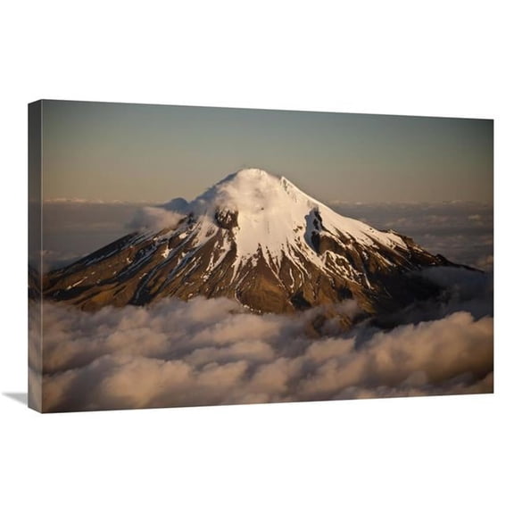 Global Gallery Mount Taranaki Showing Western Flanks of Dormant Volcano Above Clouds - New Zealand Art Print - Colin Monteath