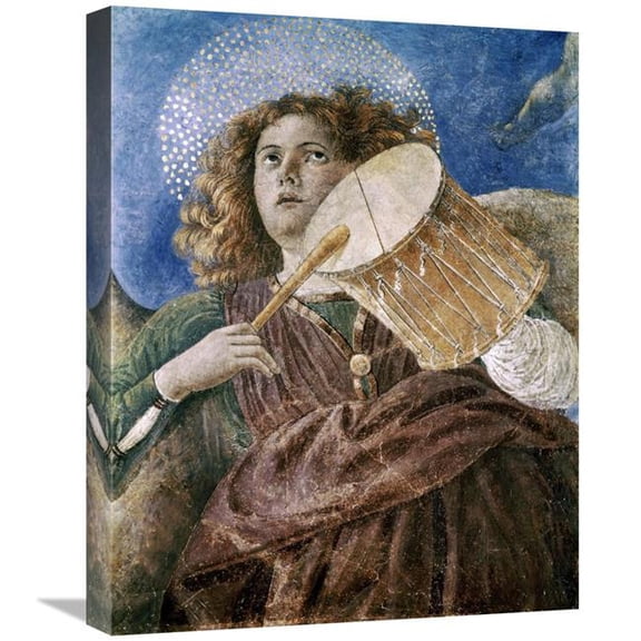 Global Gallery  Music Making Angel with Drum Art Print - Melozzo Da Forli