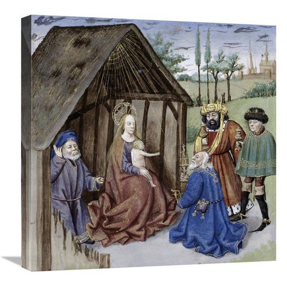 Global Gallery Nativity with Three Kings Art Print - Ludolf of Saxony - 22in.