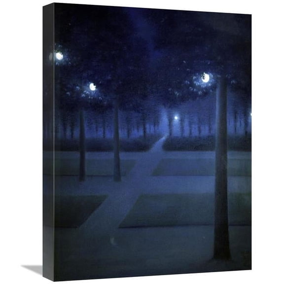 Global Gallery Night in the Park Royal - Brussels Art Print - William Degouve De Nuncques