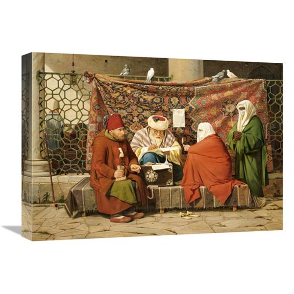 Global Gallery Notary Drawing Up a Marriage Contract - Constantinople Art Print - Martinus Rorbye