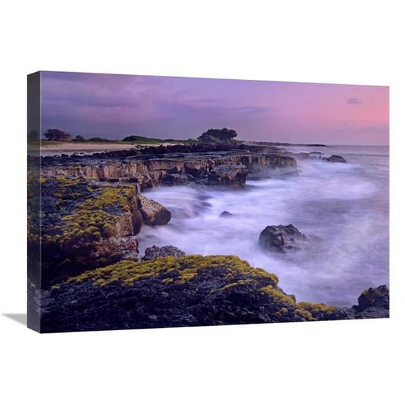 Global Gallery Ocean & Lava Rocks at Sunset - PuUhonua - Hawaii Art Print - Tim Fitzharris