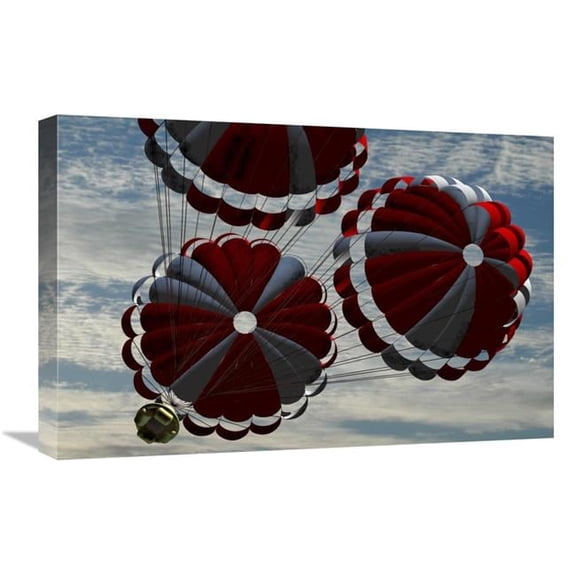 Global Gallery Orion Descending by Parachute on Re-entry to Earth - Project Constellation Art Print - NASA