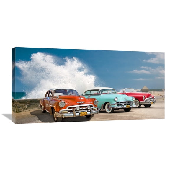 Global Gallery Pangea Images 'Cars in Avenida de Maceo, Havana, Cuba' Canvas Wall Art