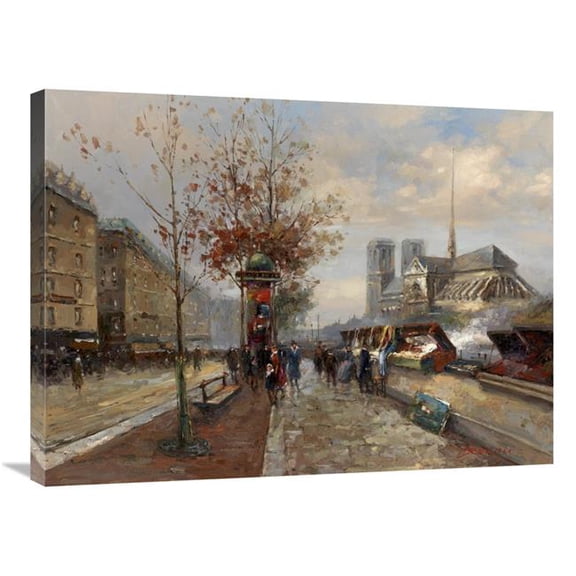 Global Gallery Parisian Outdoor Market Art Print - Hovely - 24in. x 32in.