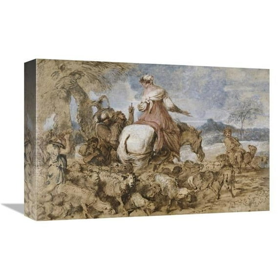 Global Gallery Pastoral Journey Art Print - Giovanni Benedetto Castiglione