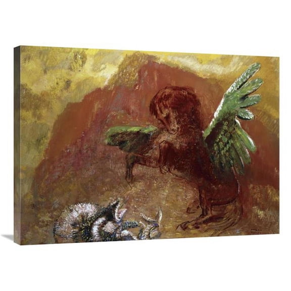 Global Gallery  Pegasus & Hydra Art Print - Odilon Redon - 36in.