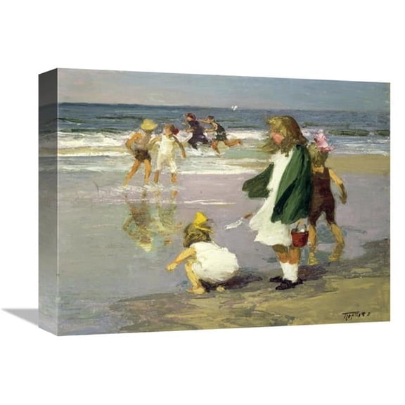 Global Gallery Play in the Surf Art Print - Edward Henry Potthast