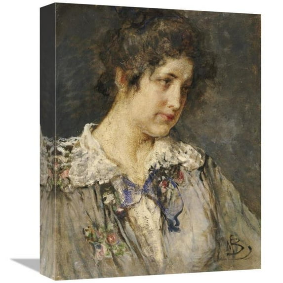 Global Gallery Portrait of a Woman Art Print - Mose Bianchi