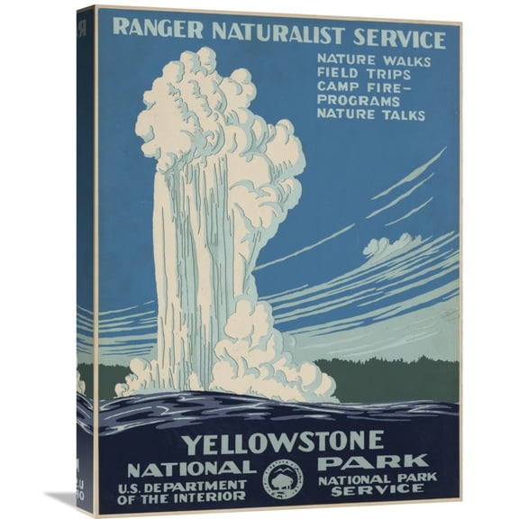 Global Gallery Ranger Naturalist Service 'Yellowstone National Park, ca. 1938' Canvas Wall Art