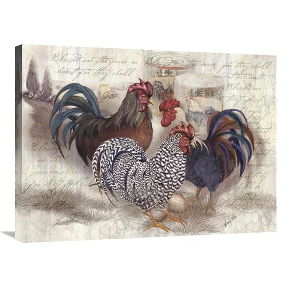 Global Gallery Rooster Trinity Art Print - Alma Lee