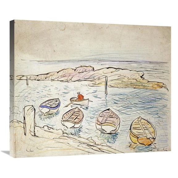 Global Gallery Rowing Boats - Largo Art Print - George Leslie Hunter