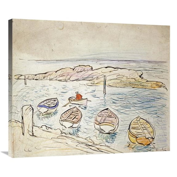 Global Gallery Rowing Boats - Largo Art Print - George Leslie Hunter