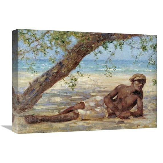 Global Gallery Samuel Under a Tree - Jamaica Art Print - Henry Scott Tuke