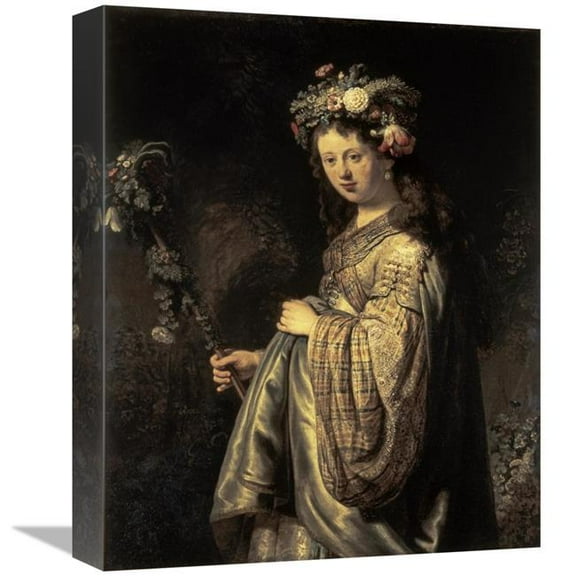 Global Gallery  Saskia As Flora Art Print - Rembrandt Van Rijn - 16in.