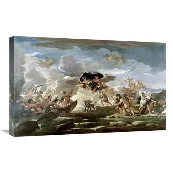 Global Gallery Scene with the Rape of Proserpine Art Print - Luca Giordano