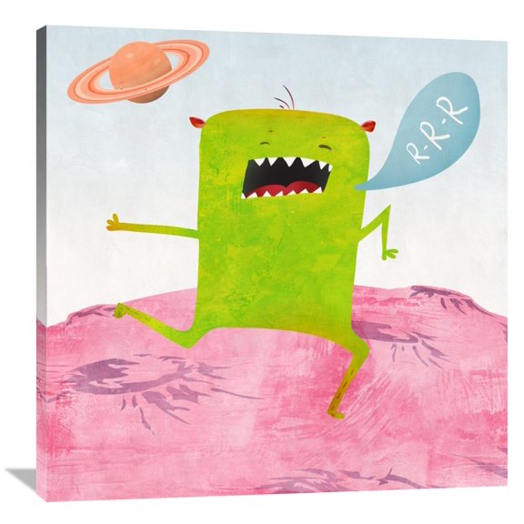 Global Gallery Skip Teller,'Alien Friend Number 1' Stretched Canvas Artwork