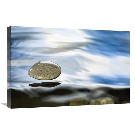 Global Gallery Skipping Stone Just About to Hit the Waters Surface Art Print