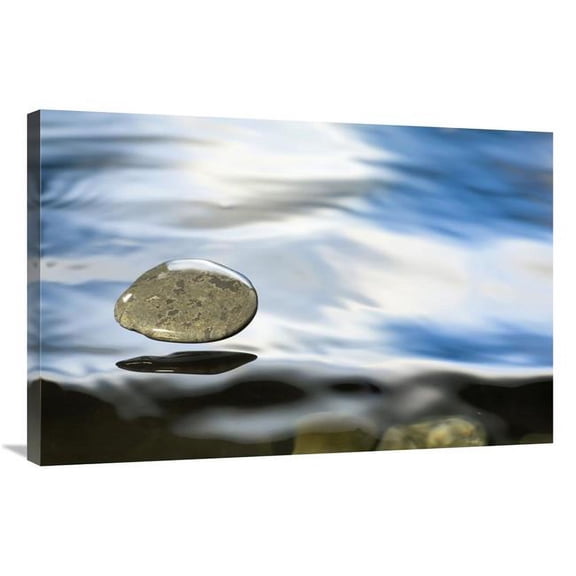 Global Gallery  Skipping Stone Just About to Hit the Waters Surface Art Print