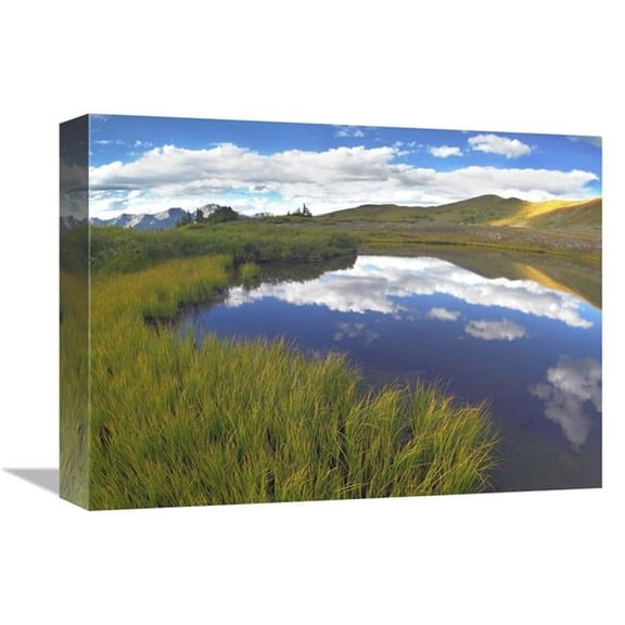 Global Gallery Clouds Reflected in Water at Cottonwood Pass - Rocky Mountains - Colorado Art Print - Tim Fitzharris