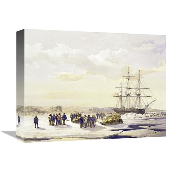 Global Gallery Sledge Party Leaving H.M.S. Investigator Art Print - Unknown - 16in.