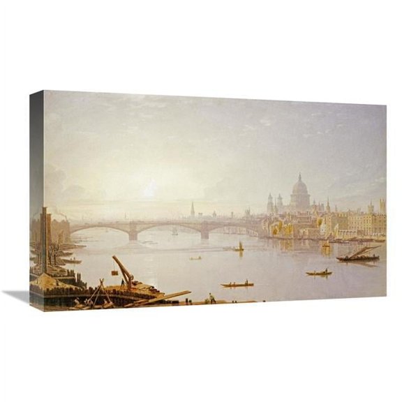 Global Gallery Southwark Bridge & St. Pauls Cathedral Art Print - George Fennel Robson - 22in.