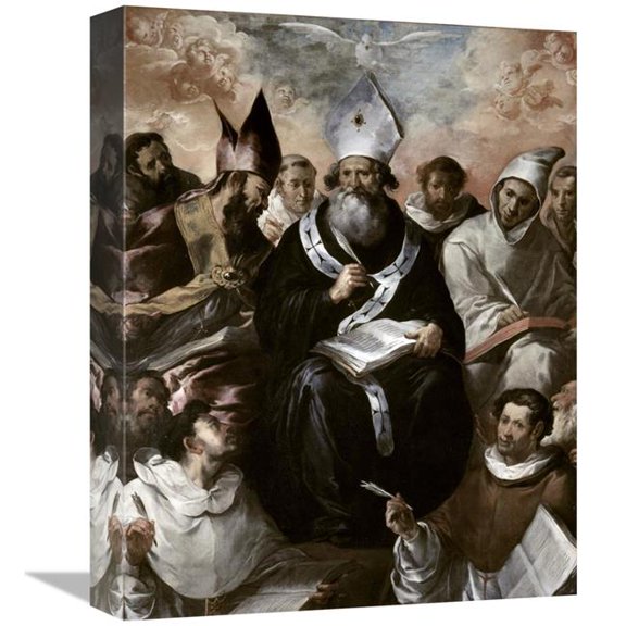 Global Gallery  St. Basil Dictating His Doctrine Art Print 16 in.