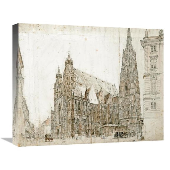 Global Gallery  St Stephens Cathedral - Vienna Art Print - Rudolf Von Alt