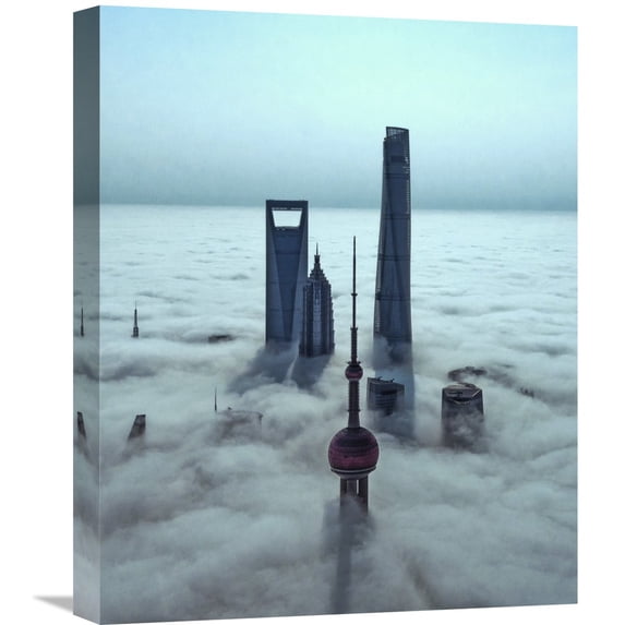 Global Gallery Stan Huang,'Sky City' Stretched Canvas Artwork