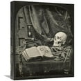 thumbnail image 1 of Global Gallery  Still Life with Skull - Open Book with Glasses & Hourglass Art Print - Thomas Richard Williams, 1 of 1