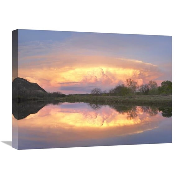 Global Gallery Storm Clouds & South Llano River - Texas Art Print - Tim Fitzharris