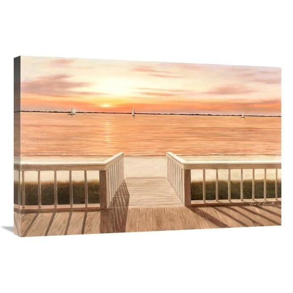 Global Gallery  Sunset Deck Art Print - Diane Romanello