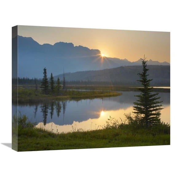 Global Gallery Sunset Over Miette Range & Talbot Lake - Jasper National Park - Alberta - Canada Art Print - Tim Fitzharris