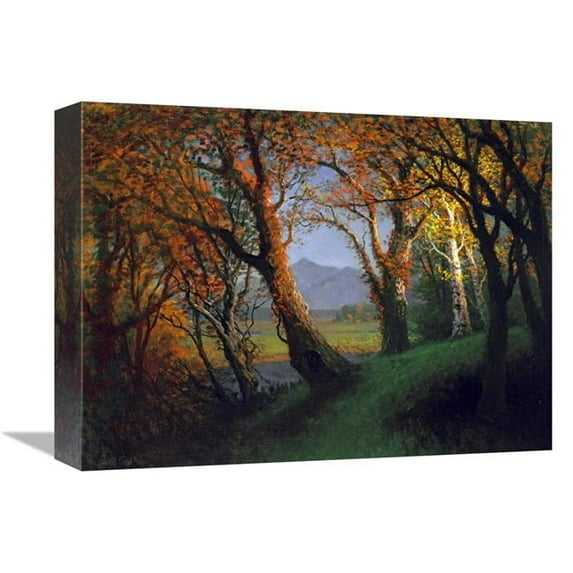 Global Gallery Sunset in the Nebraska Territory Art Print - Albert Bierstadt