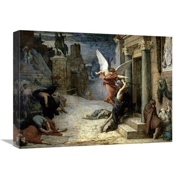 Global Gallery  The Angel of Death - Peste a Roma Art Print - Jules-Elie Delaunay - 22in.