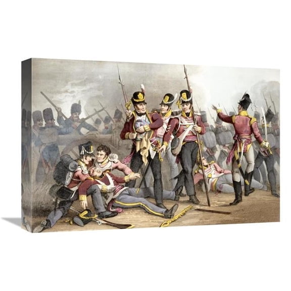 Global Gallery The Buffs at the Battle of Albuera Art Print - M. Dubourg