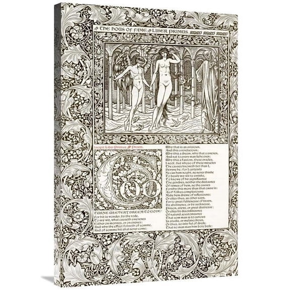 Global Gallery The House of Fame - Liber Primus Art Print - William Morris