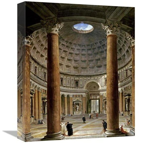 Global Gallery The Interior of the Pantheon - Rome Art Print - Giovanni Paolo Pannini