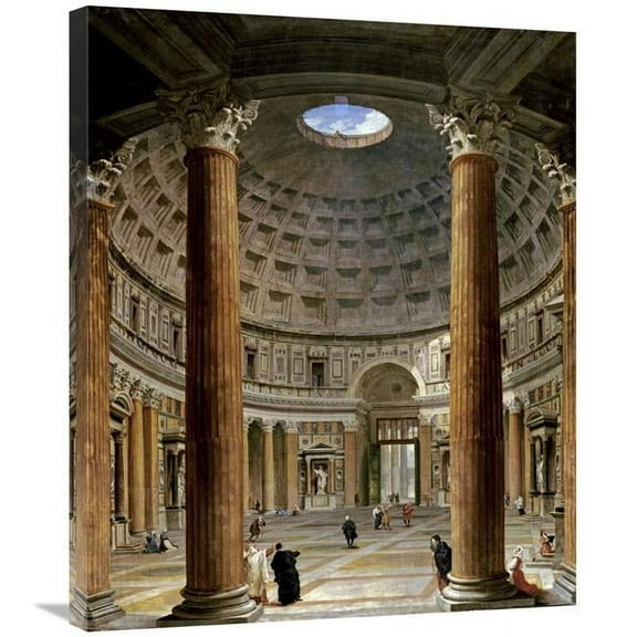 Global Gallery  The Interior of the Pantheon - Rome Art Print