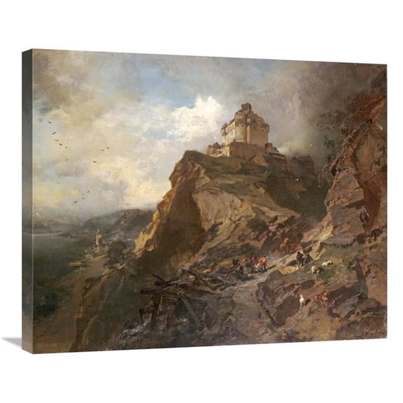 Global Gallery  The Marksburg on the River Rhine Art Print - Charles Hoguet