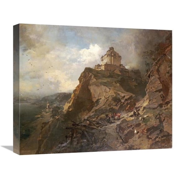 Global Gallery  The Marksburg on the River Rhine Art Print - Charles Hoguet