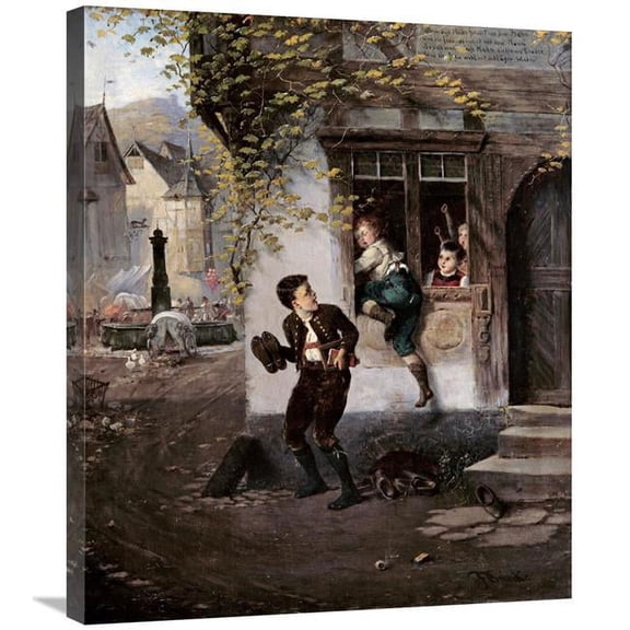 Global Gallery  The Naughty Schoolboys Art Print 30 in.