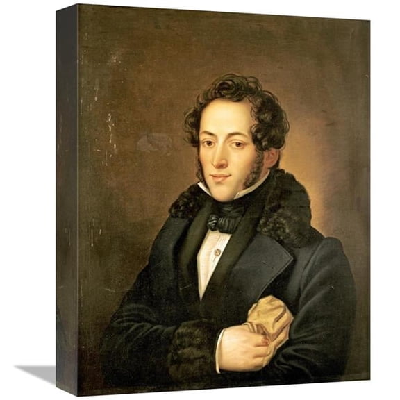 Global Gallery The Poet Aleksandr Sergeevich Pushkin Art Print - Russian School - 16in.