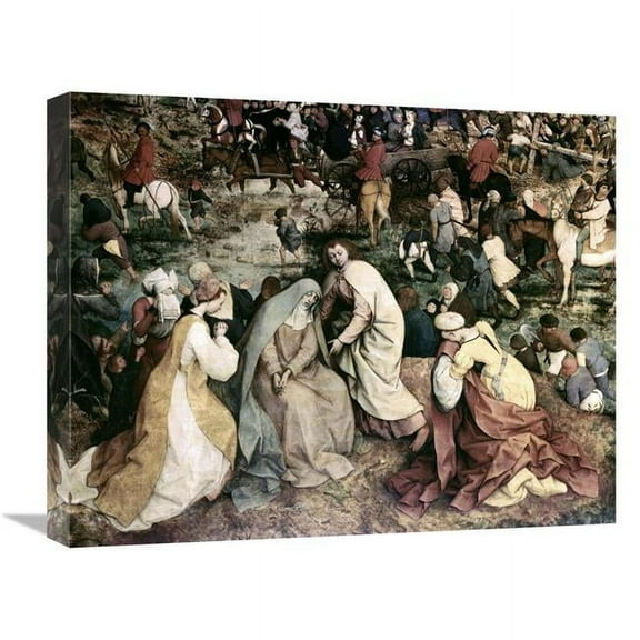 Global Gallery The Procession to Calvary - Detail - I Art Print - Pieter Bruegel The Elder