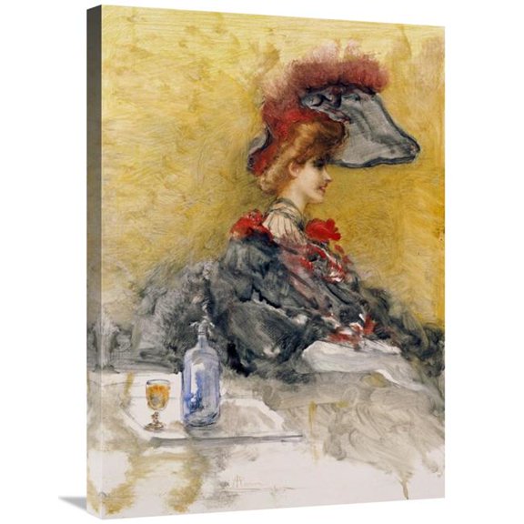 Global Gallery The Red Feathered Hat Art Print - 30in.