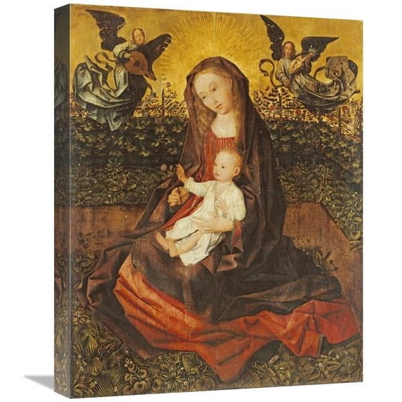 Global Gallery The Virgin & Child with Two Music-Making Angels Art Print - Rogier Van Der Weyden