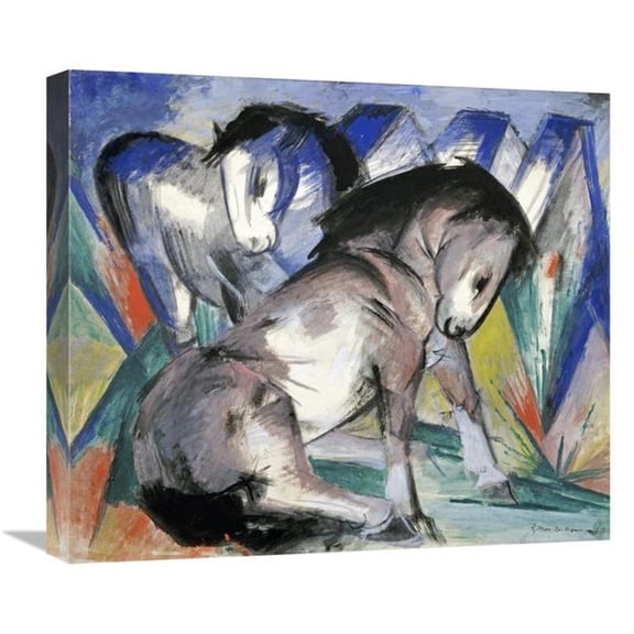 Global Gallery  Two Horses Art Print - Franz Marc - 22in.