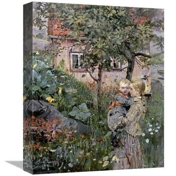 Global Gallery Two Sisters in a Garden Art Print - Eilif Petersen