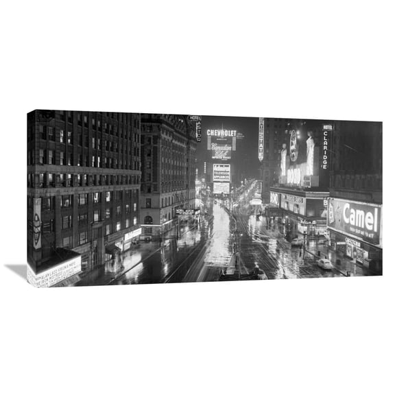Global Gallery Unknown,'Rainy Night in Times Square' Stretched Canvas Artwork